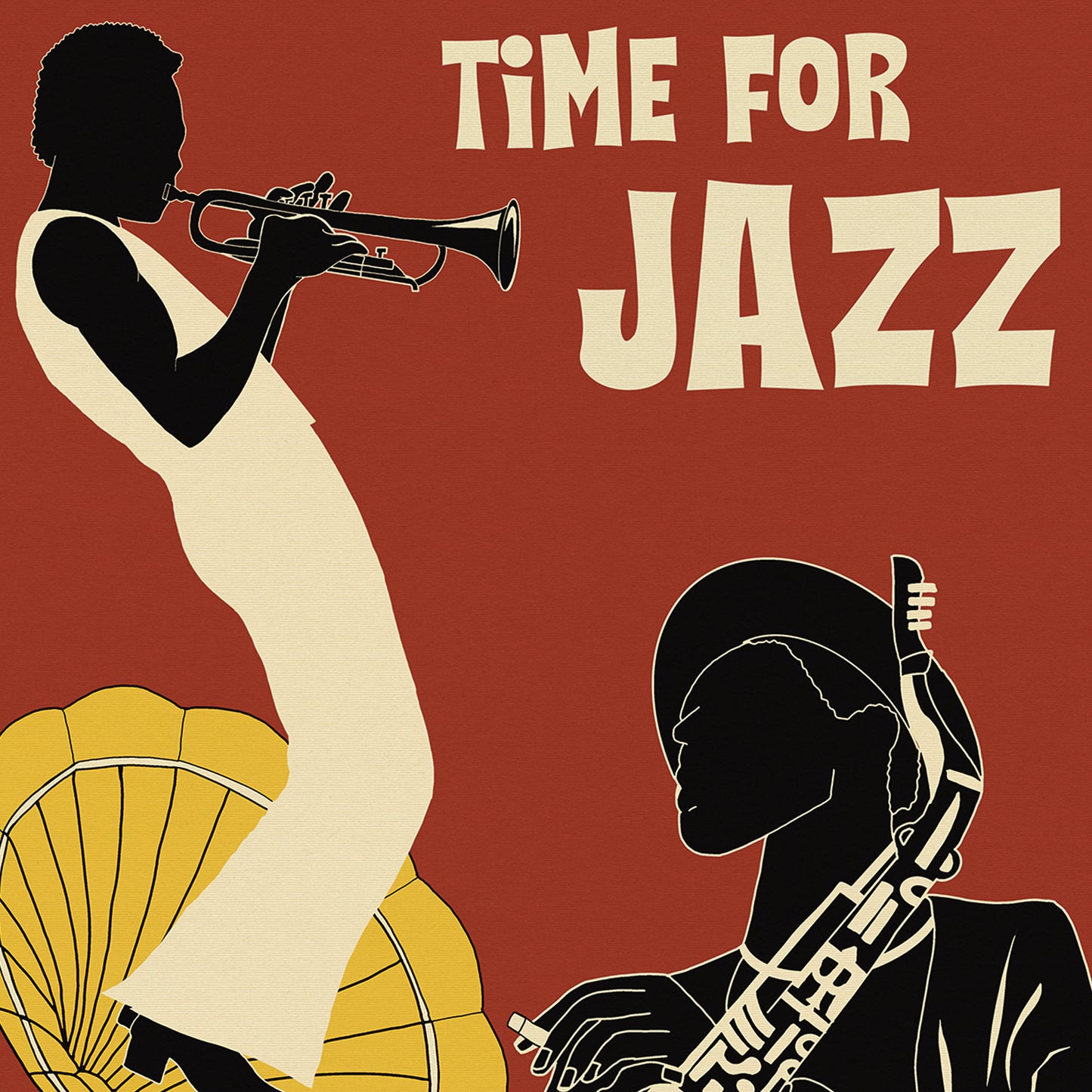 Music-inspired wall art vintage jazz poster vinyl record for  retro home decor 